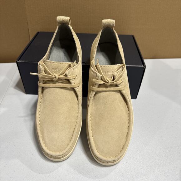 Everlane Desert Shoe Beige Suede Lace Shoes Low Top Loafers Mens 8.5 Minimalist main image 8